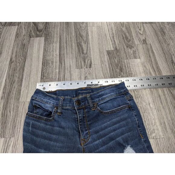 (3/$35) Aeropostale Size 4 Regular Distressed Skinny Denim Blue Jean Jeggings - Picture 7 of 11